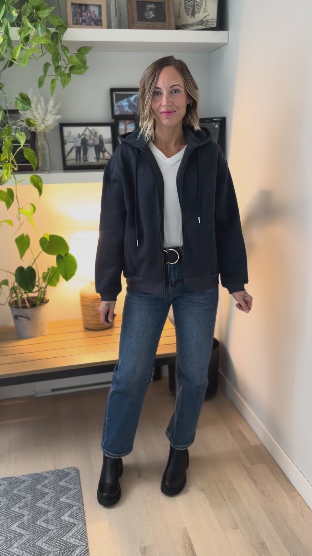 Baillie Premium Cloud Fleece Zip Hoodie- NAVY