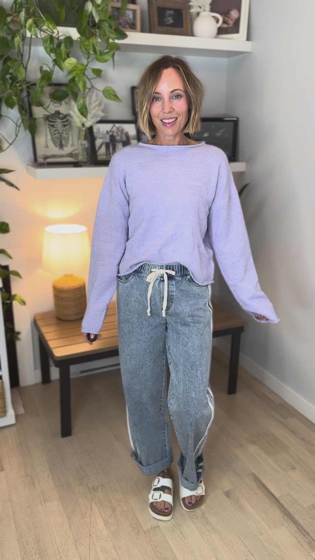 Lo Knit Sweater- BLUEBERRY
