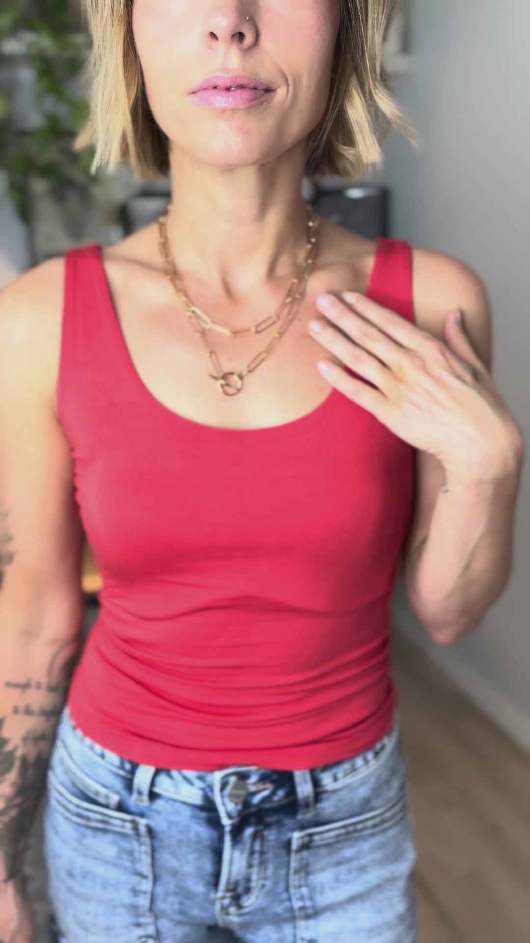 Tonka Chain Toggle Necklace- GOLD