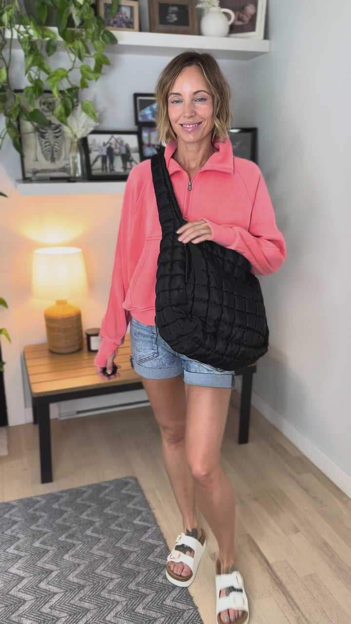 Stevie Hobo Tote Bag- BLACK