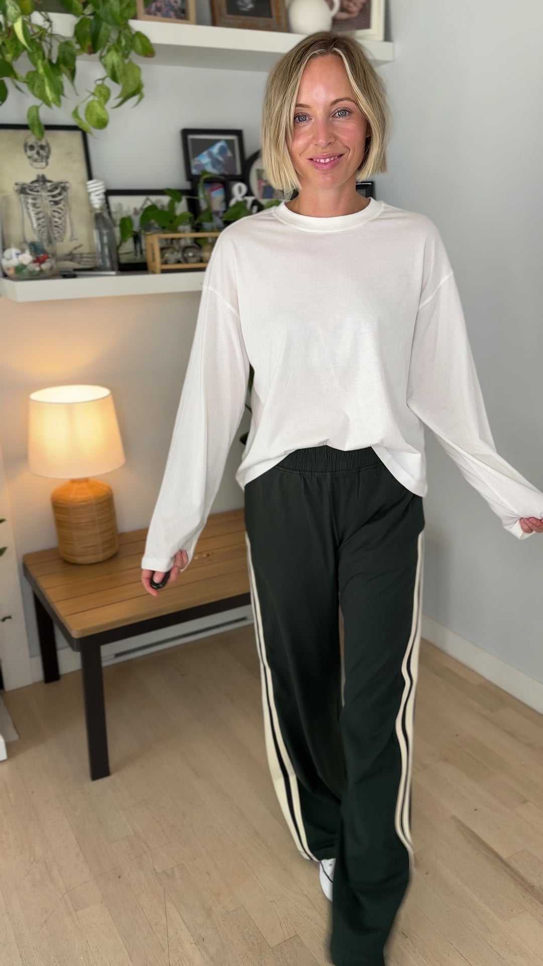 Only Happy Organic Cotton Long Sleeve Tee- CLOUD DANCER