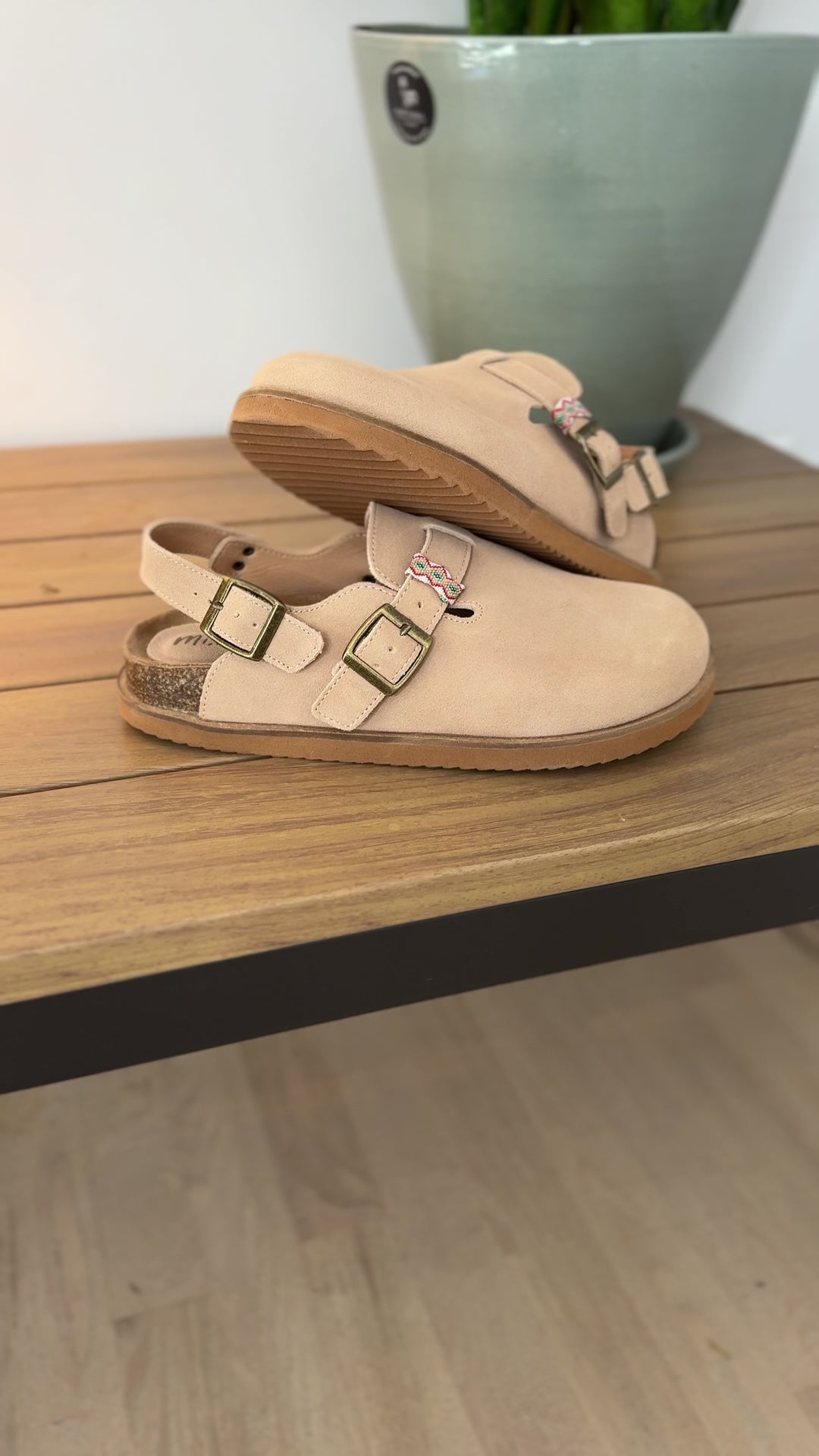 Sterling Sling Back Clog- BEIGE