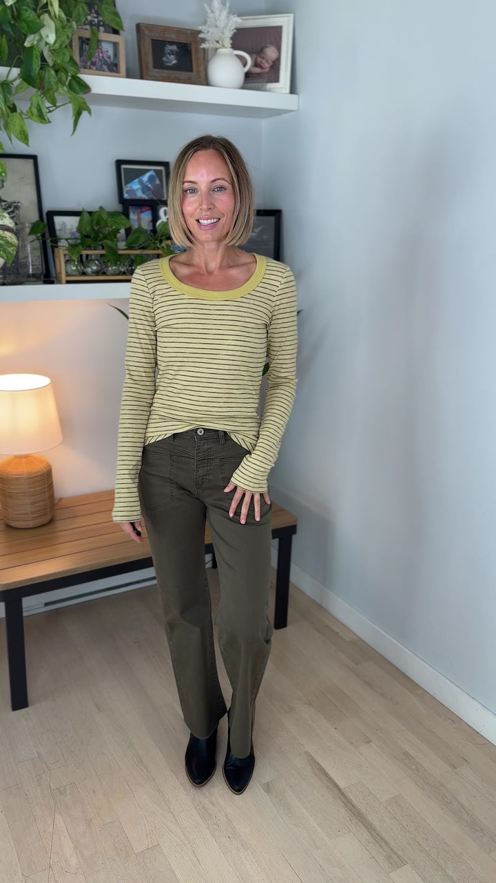 Hughes Ribbed Top- BUTTERY YELLOW