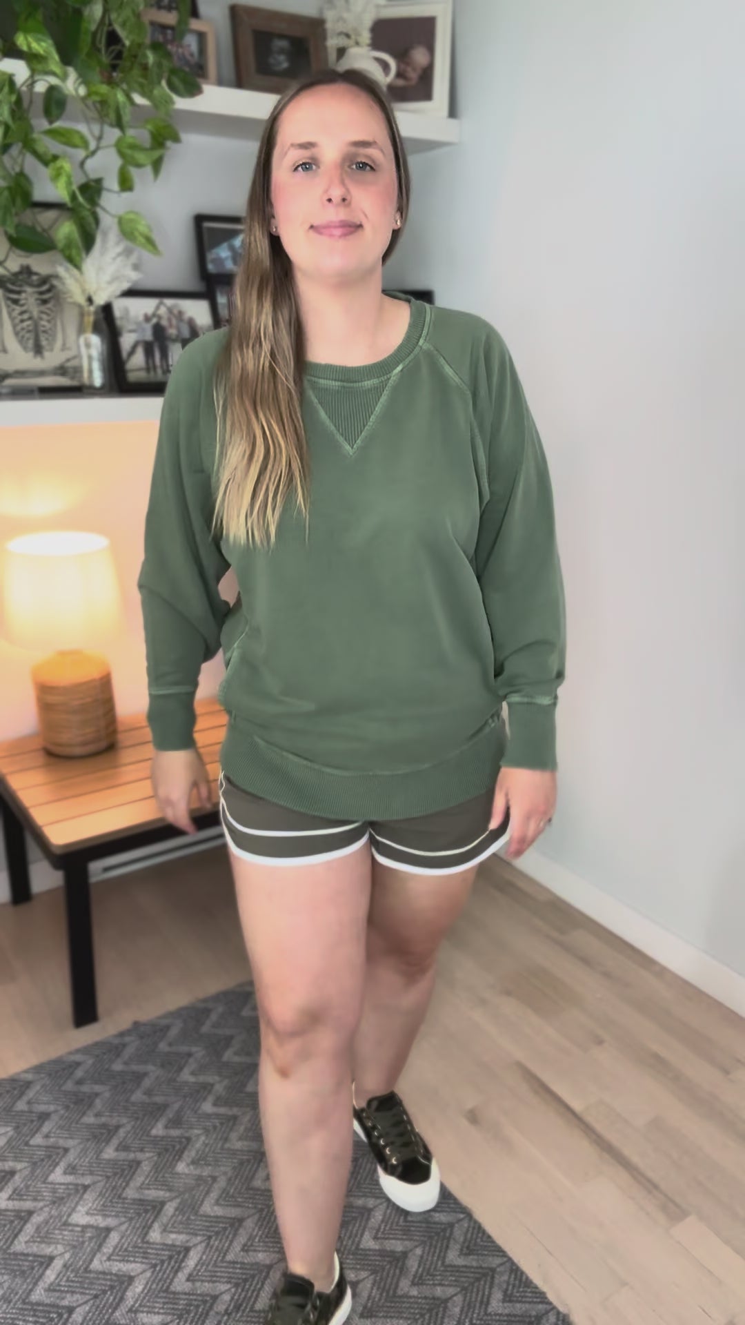Juliet Washed Tunic Sweatshirt LIGHT OLIVE