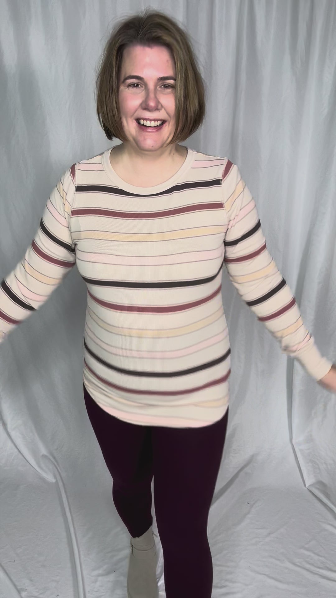 THREAD & SUPPLY Stacy Long Sleeve- AUTUMN STRIPE