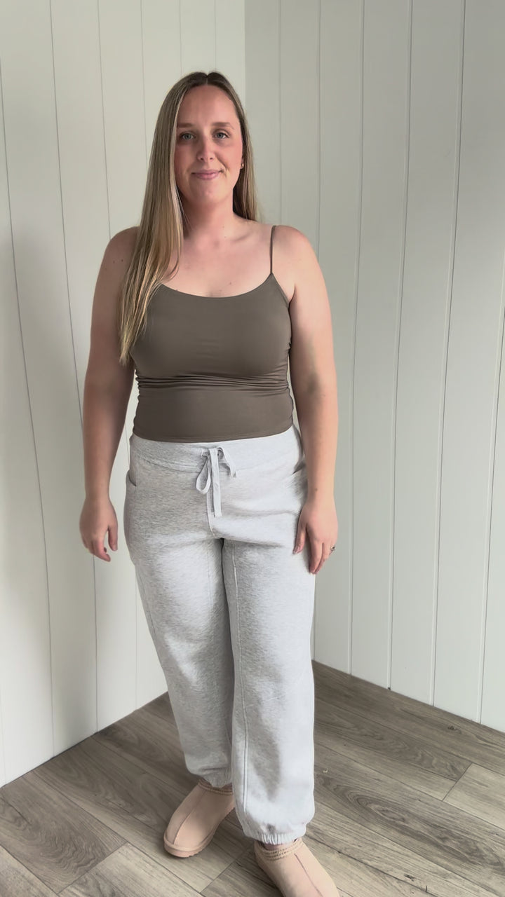 Thistle French Fleece Jogger Sweatpants- HEATHER GREY