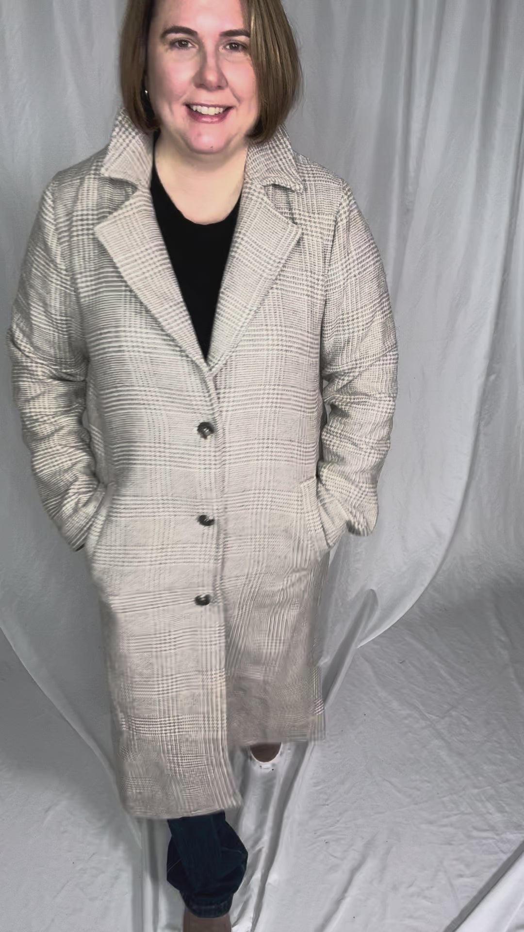 Winter Luxe Houndstooth Coat