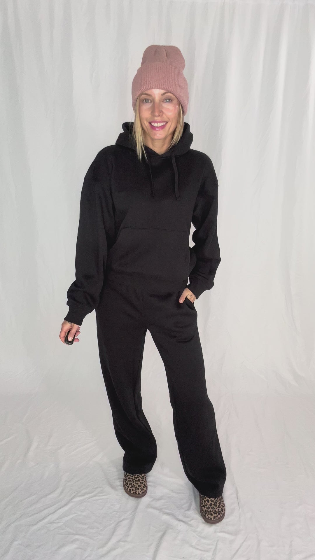 ONLY Best Life Straight Leg Sweat Pant- BLACK